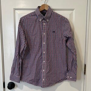 Lauren Ralph Lauren Preppy Gingham Button-Down Shirt - Red, Blue, White Size 18